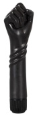 Чёрный вибратор-рука для фистинга The Black Fist Vibrator 24 см.