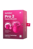Вакуум-волновой стимулятор клитора Satisfyer Pro 2 Classic Blossom, силикон, бордовый, 6,6 см 